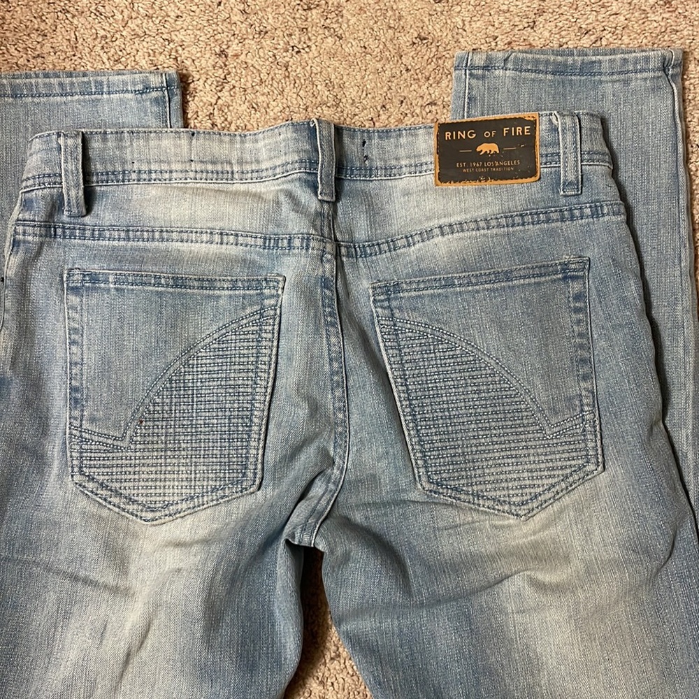 Ring of fire slim distressed biker jeans- slim stretch fit - Picture 4 of 4